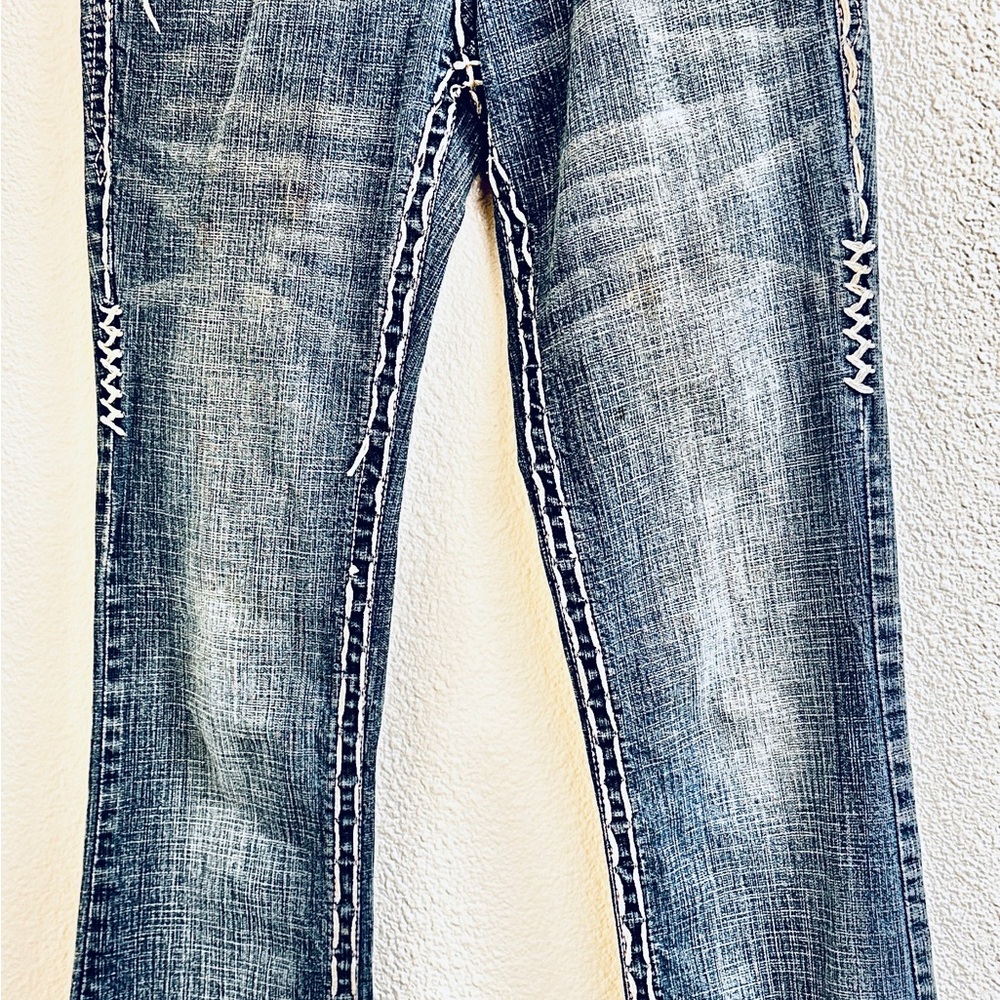 Laguna Beach by Nordstrom Stylish Blue Denim Jeans with White Stitching size 24